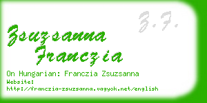 zsuzsanna franczia business card